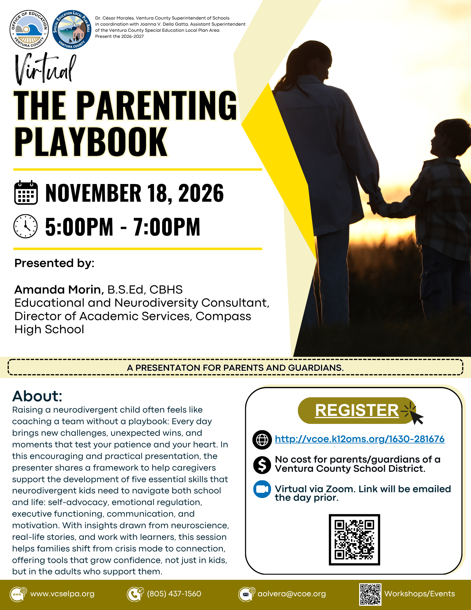 Flyer for The Parenting Playbook